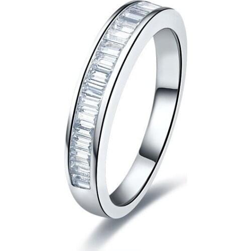 0.5 Elegant Oblong Micro Pave Diamond Ring For Women Diamond Band Classic Engagement Ring Bridal Jewelry For Lovers