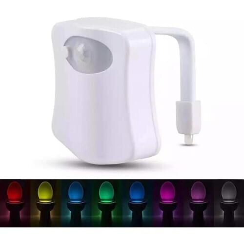 1pc New Bathroom Toilet Bowl 8 Colors LED Night Lamp Lights Motion Sensor Light For Toilet Bowl WC LED Lamp