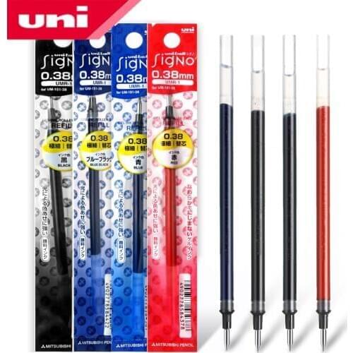 12 Pcs/Lot Uni-Ball Signo Refill UNI Mitsubishi UMR-1 Gel Pen Refill 0.38mm Fine Financial For UM-151