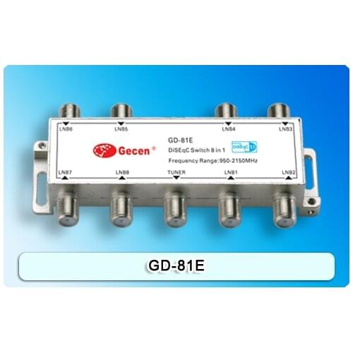 2pcs GD-81E 8 in 1 DiSEqC Satellite LNB Switc / 950-2150 MHz DiSEqC Switch / satellite signal switching adapter