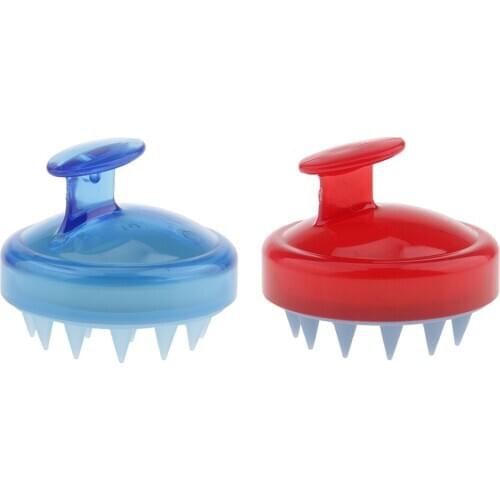 2pcs Soft Silicone Shampoo Scalp Shower Hair Washing Massage Massager Combs