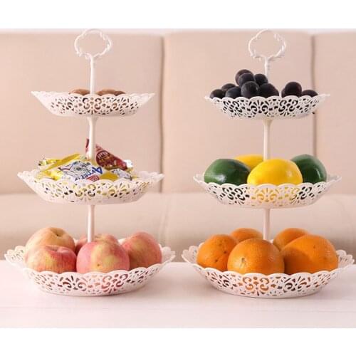 3-Tier Cupcake Stand Cake Dessert Wedding Event Party Display Tower Plate Round Display Stand Zinc Alloy Golden Tone Cake Stand