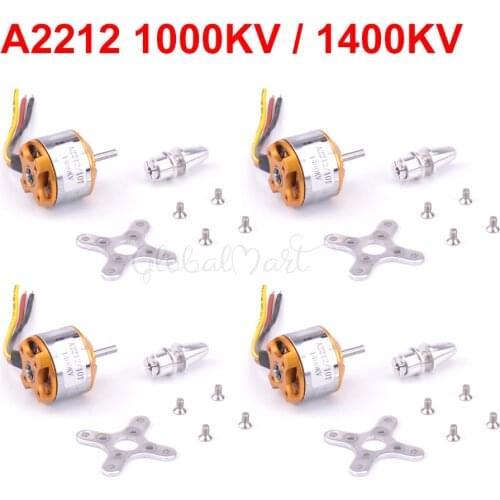 4pcs/lot XXD A2212 2212 1000KV 13T / 1400KV 10T Brushless Motor for F450 450mm Quad rotor Multicopter RC Aircraft