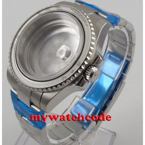 40mm sapphire glass Watch Case set fit eta 2824 2836 MOVEMENT C116