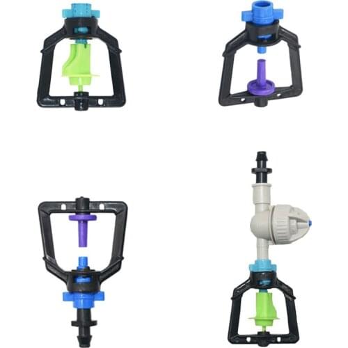 5PCS Greenhouse 360 Refraction Micro Nozzle Garden Drip Irrigation Misting System Hanging Humidifier Sprayer w 4/7mm Barb