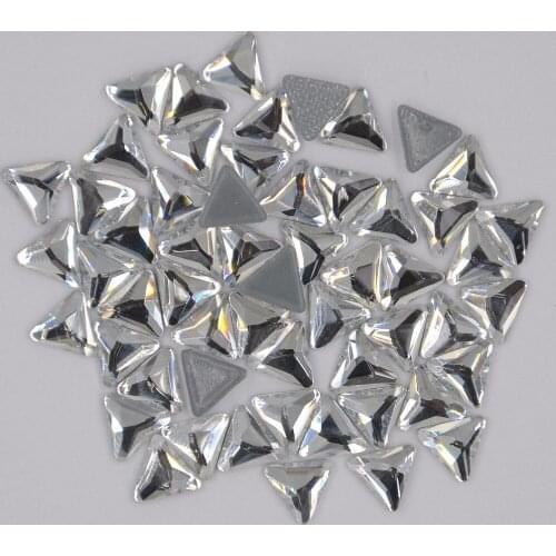 AAAA+Best Quality 6mm T riangle Crystal Clear DMC Hot Fix Rhinestone More Shiny Super Bright Hotfix Iron On Stones