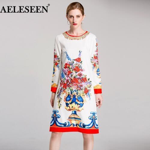 Модные платья-трапеции AELESEEN China At AliExpress