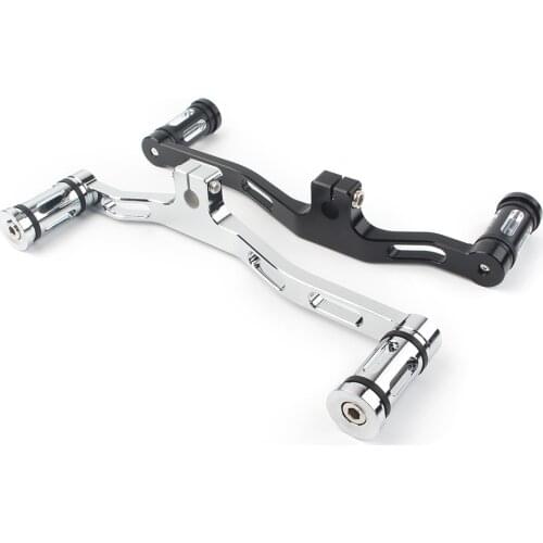 CNC Aluminum Motorbike Gear Shifter Lever Front Rear For Harley Dyna FXD w/ Mid-Control 1991-2017 Chrome/Black
