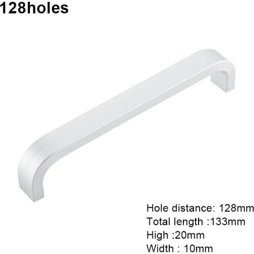 Aluminum Long Knob Cabinet Furniture Door Handles Knobs Bedroom Closet Dresser Kitchen Drawer Pulls SCVD889