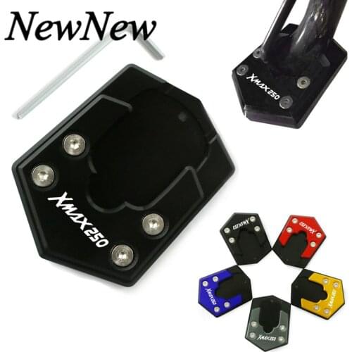 Motorcycle CNC Side Kickstand Foot Side Stand Enlarge Extension Plate For Yamaha XMAX 300 400 125 250 X-MAX XMAX250 2017 2018