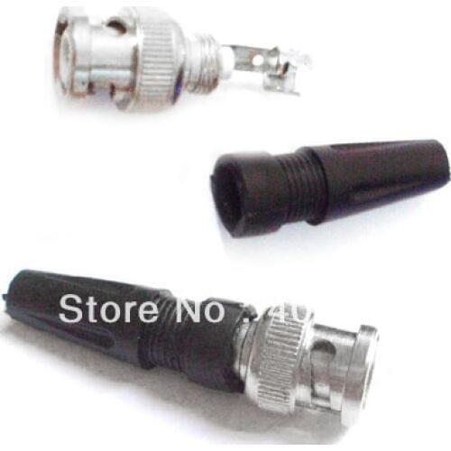CCTV BNC male Plug male pin Cables Soldering Iron Plastic tail RG59 Adapter