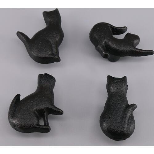 One Piece Creative Cat Design Cupboard Drawer Knob Kitchen Cabinet Door Pull Wardrobe Cast Iron Handles Kids Dresser Knobs