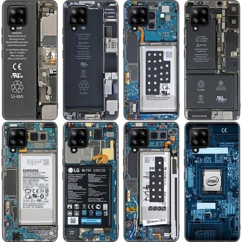 Motherboard circuit board chip Case For Samsung Galaxy A12 A02S A22 A32 A52 A72 A71 A51 A41 A31 A21 A11 A50 A70 A10S A20S Cover