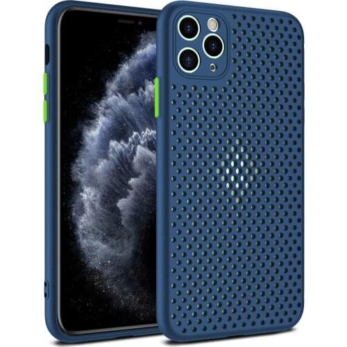 Heat Dissipation Case for iPhone 12 11 Pro Max XR, Breathable Hollow Cellular Hole Heat Dissipation Case Camera Lens Protection