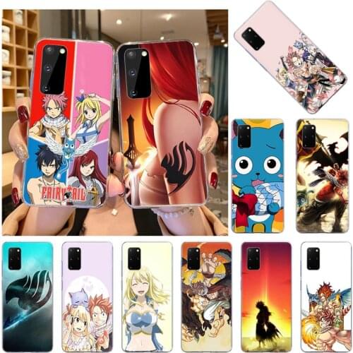 Anime Fairy Tail Silicone Clear Soft TPU Phone Case For Samsung S21 Ultra S20 FE Note 20 10 Pro 9 8 S10 Lite S10E S9 Plus Cover