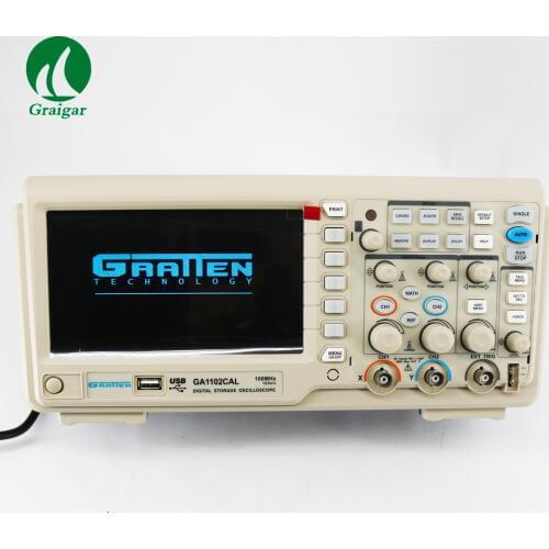 GA1102CAL Digital Storage Oscilloscope 2 Channels 100MHz 32 kinds of Automatic Measurement