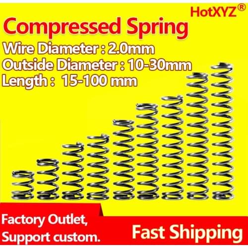 Compressed Spring Pressure Plate Spring Release Spring Return Spring Wire Diameter 2.0mm, Outer Diameter 17mm