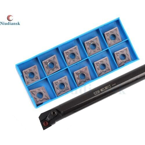 S20R-MCLNR12 S25S-MCLNR12 Internal Turning Tool Holder S16Q-MCLNR12 MCLNL 10pcs CNMG1204 CNC Lathe Tool Carbide Insert Lathe Set