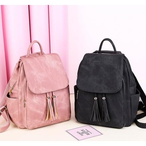2021 New Designer Backpack Korean Version Of Soft PU Leather Shoulder Bags Large Capacity Travel Knapsack Girls School Bag