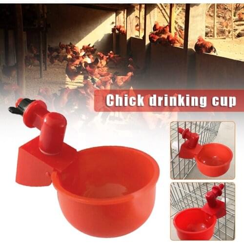 Hot Sale Automatic Chicken Water Cup Thickened Reusable Poultry Waterer Practical Chicken Feeding Bowl Easy Installation Feeding