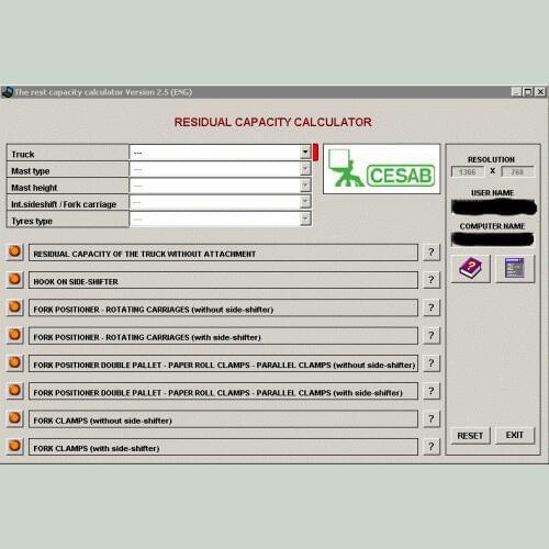 Cesab Residual Capacity Calculator