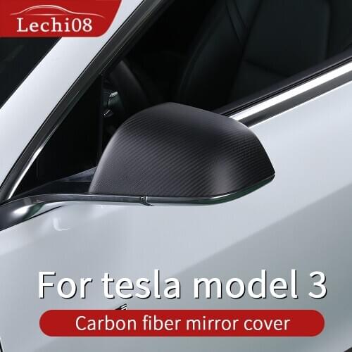 Rear view mirror cover For Tesla model 3 accessories/car2016 -2021 tesla three tesla model 3 carbon/accessoires