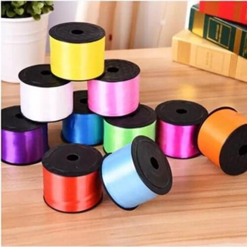 New 1 Roll 5MM X 100 Yards Foil Balloon Ribbon DIY Wedding Gifts Packing Ribbon Rope Balloon Strings for Party Decoration
