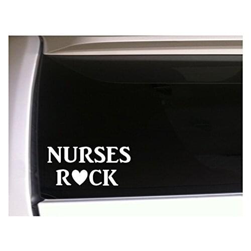 Nurses Rock 6" Vinyl Sticker Decal *K44 Rn Registe Hospital Scrubs Doctor Medical Shoes Nursing LPN