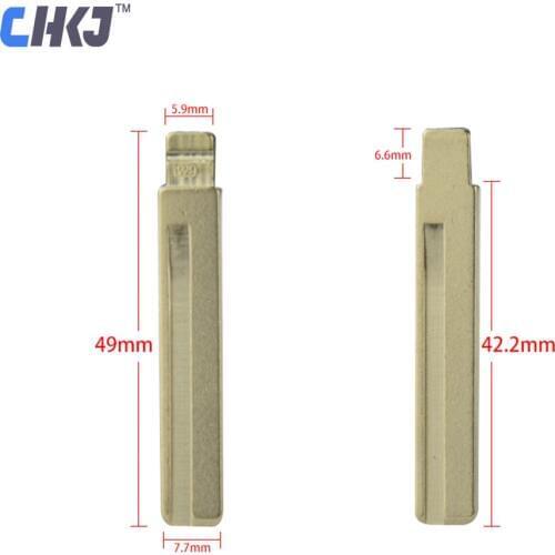 CHKJ 10PCS #129 #130 Metal Blank Uncut Flip KD Key Blade For H-yundai For Kia Car Remote Key Embryo Uncut HY20 Right Left Blade