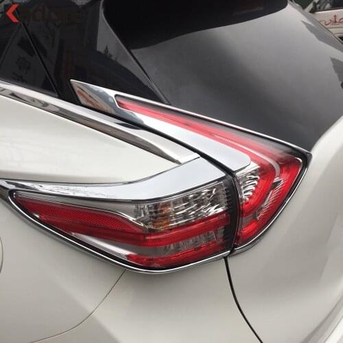 For Nissan Murano 2015 2016 2017 2018 ABS Chrome Rear Back Light Lamp Cover Trim Taillight Sticker Frame Car-Covers accessories