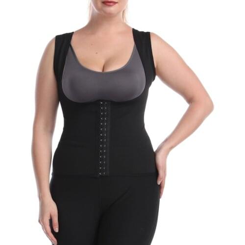 New Women Body Shaper Vest Sauna Sweat Suit Weight Loss Waist Trainer Shirt Workout Top Hot Sweat Adjustable Fitness Shapewear