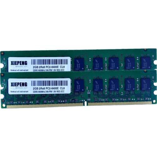 RAM 2GB DDR2 667MHz PC2 5300 ECC 2GB 2Rx8 PC2-6400E Unbuffered 4GB Memory for Dell PowerEdge 840 830 800 Server