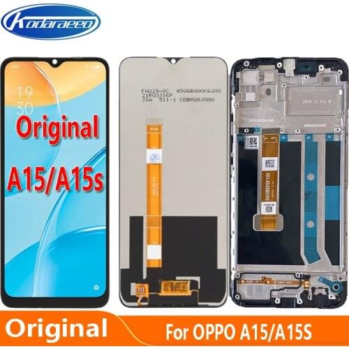 Original Display 6.52"For OPPO A15s CPH2179 A15 CPH2185 LCD Display Screen Touch Digitizer Glass With Frame
