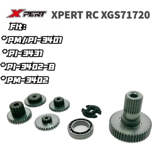 Original XPERT Servo XG71720 Gear Set Servo Repacement Set With Bearings Fit XPERT Servo PM/PI-3401 PI-3431 PI-3402-B PM-3402