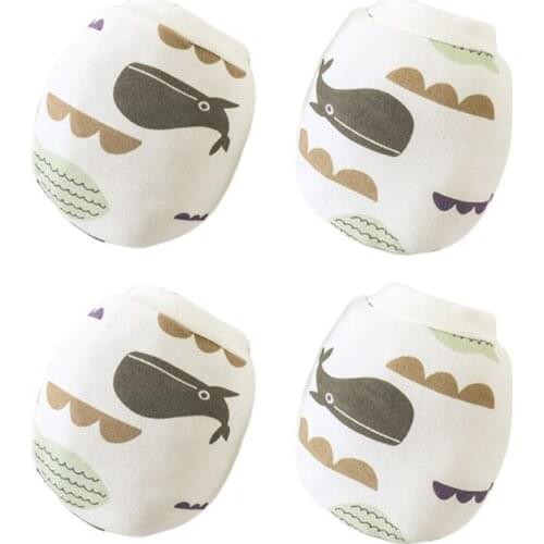 2 Pairs Baby Soft Cotton Cartoon Pattern Anti Scratching Gloves Newborn Protection Face Scratch Mittens Infant Handguard
