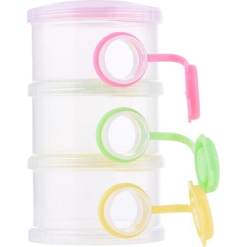 Portable 3 Layers Baby Milk Powder Dispenser Food Storage Container Box Infant Feeding Bottles for Kids Toddler BPA Free
