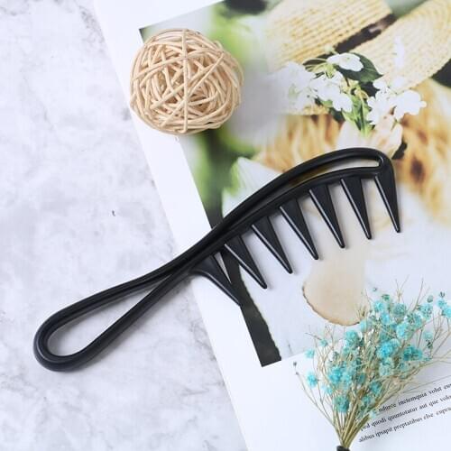 Back Head Styling Beard Oil Comb Men Hairdressing Wide Teeth Comb Gift Handle Grip Large Tooth Detangling Curly Hair Comb