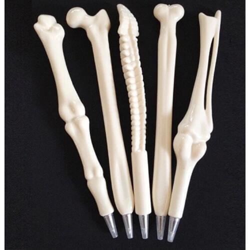 20pcs/set 0.7mm Creative Ball Pens Realistic Bones Ballpoint School Student Stationery Office Supplies Childrens Gift