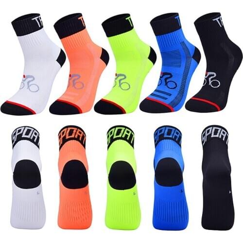 USHINE new men women bicycle socks breathable basketball socks outdoor protect feet Wicking Bike Running football Sport socks