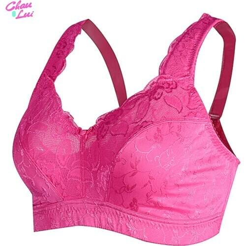 Women Lace Bra Full Coverage Push Up Brassiere Sexy Embroidery Floral Lingerie Soft Cotton Women Big Boobs Undearwear Large Size