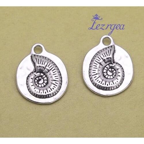 12pcs/lot--23x18mm, shell cham,Antique silver plated conch charms,DIY supplies,Jewelry accessories