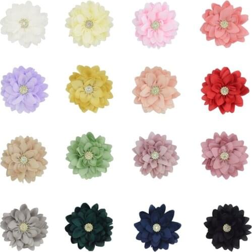 Free ePacket 8cm Satin Fabric Hair Flowers Wedding Dress DIY Flowers Bride Hair Veil Clothes Headwear Decoration