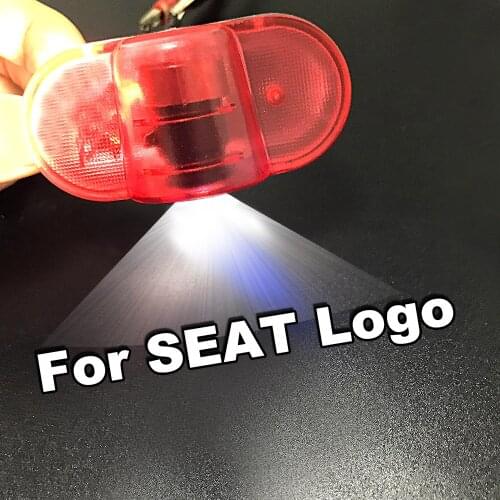 2pcs For Seat Logo Door Light LED Laser Projector Welcome Lights For Leon MK1 Toledo 1M Car Styling Emblem Shadow Ghost Lamp 12V