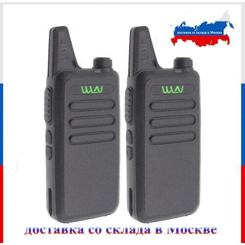 2pcs WLN KD-C1 Walkie Talkie UHF 400-470 MHz 16 Channel MINI-handheld Transceiver Ham Radio Station WLN Radio Communciator