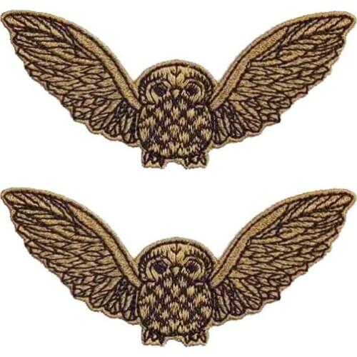 20pcs/lot 4.5x10CM Sewn Embroidery Patches Gold Eagle Animal Shirt Clothing Decoration Sewing Accessories Diy Applique