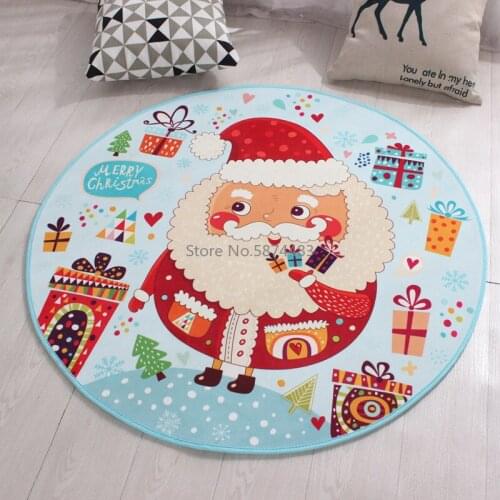200cm Fashion Cute Cartoon Animal Children Bedroom Door Living Room Short Crystal Velvet Round Floor Mat Floor Mat