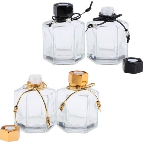 4Pcs Gold/Black 100ml Fragrance Glass Diffuser Bottles For DIY Craft Reed Sticks Essential Oils Aromatherapy