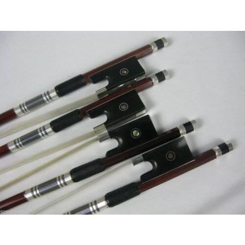 4pcs advanced Pernambuco Violin bow 4/4,silver parts #7218