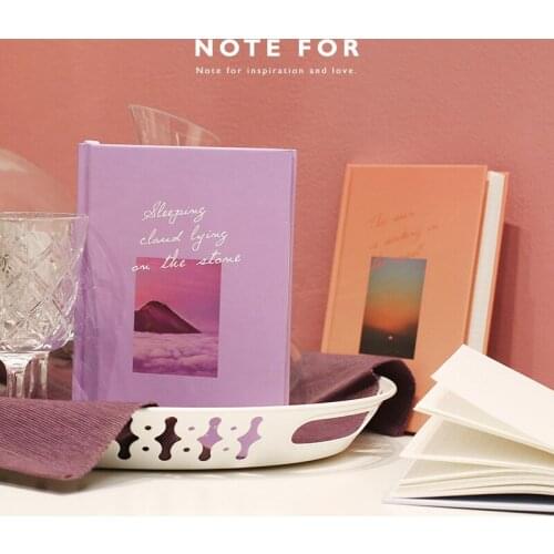 Nordic ins wind hand book Grid blank hard cover Notebook 96 Sheets Planner Travel Diary Agenda Stationery Notepad A5