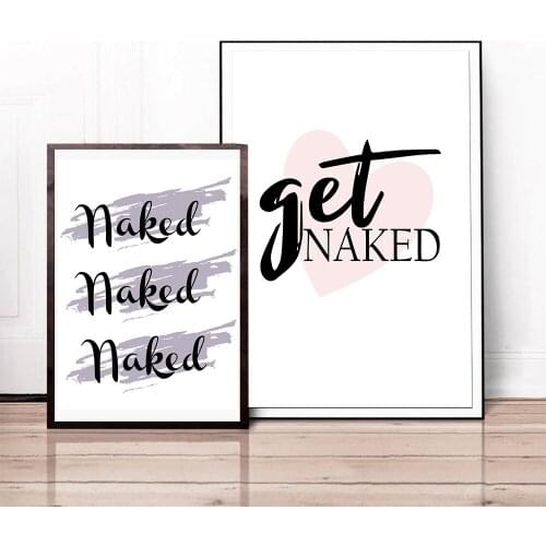 Black White Naked Motivation Quotes Wall Art Canvas Painting Nordic Posters And Prints Wall Pictures For Living Room Home Decor